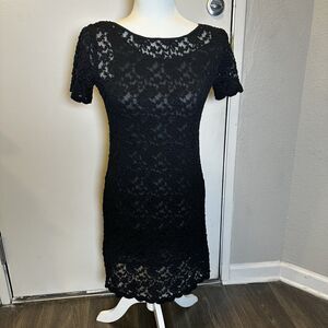 Vintage 90s Dress Lace Fairy Goth Robbie Bee Size 6